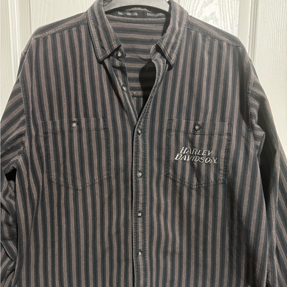 Harley-Davidson Men’s Button Down Plaid Shirt-Sz x Large pls see pix.